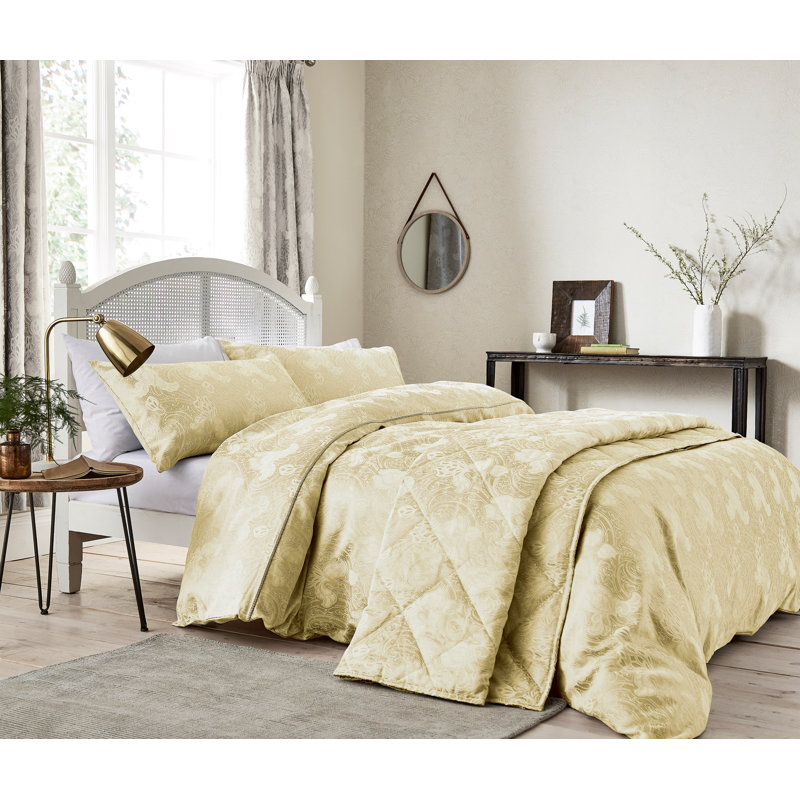 Floral Square Boudoir / Breakfast Cushion, Gold