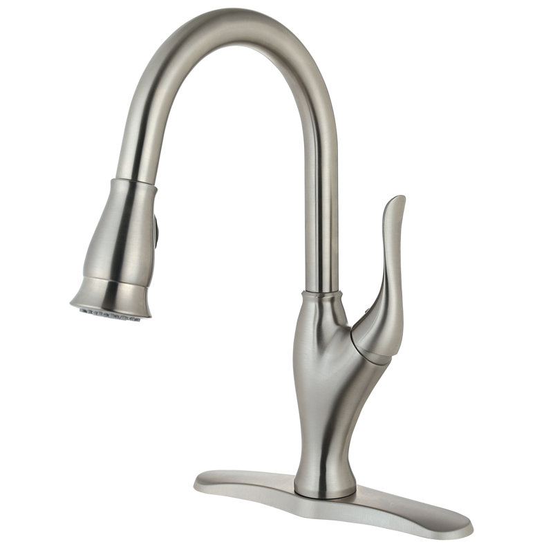 CMI Majestic Pull Down Kitchen Faucet, Brushed Nickel