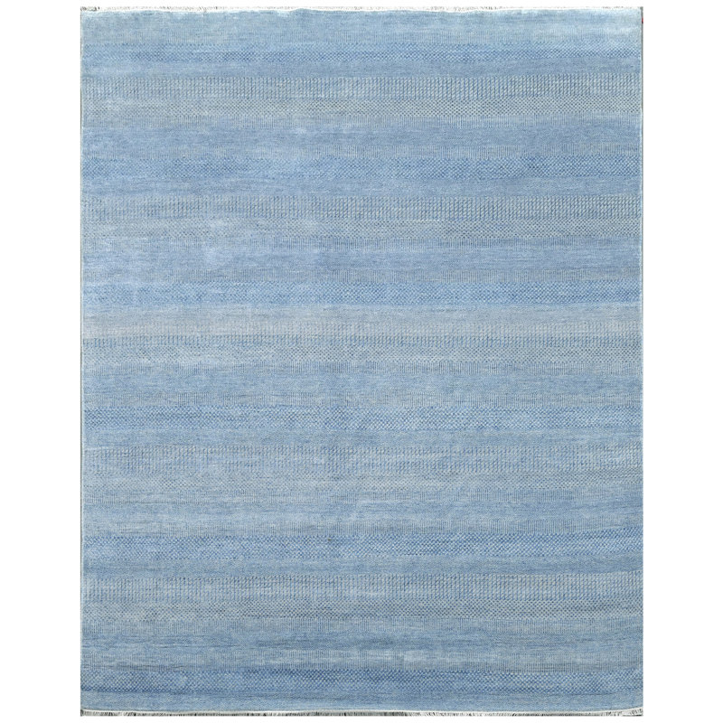 One-of-a-Kind Rectangle 7'9" x 9'8" Area Rug in Silver/Aqua