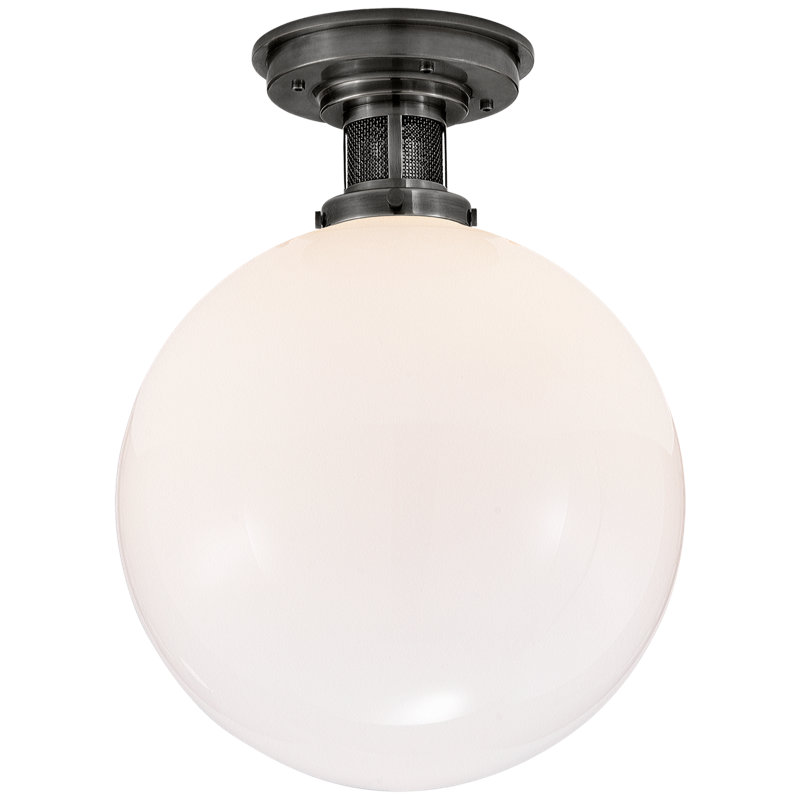 Ralph Lauren McCarren 1 Light Flush Mount, Bronze, 16"H x 12"W x 12"D