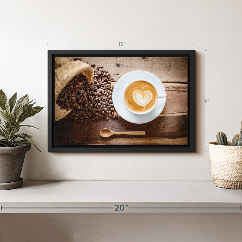 Art mural café au lait, H 9 po x l 13 po