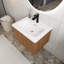 Meuble-lavabo mural 24 po avec lavabo en céramique blanche-608564539