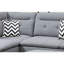 Canapé modulaire contemporain gris avec canapé moderne en tissu lin 4 pièces-1563985196