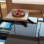 Table basse moderne carrée en bois avec plateau mobile-294752631