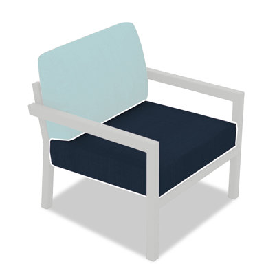 Coussin de siège simple carré 27 po - Indigo Spectrum