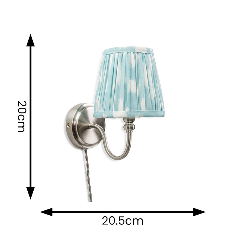 Folse Plug-in Swing Arm Sconce, Yes, Chrome, Blue
