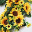 Couronne de tournesol 20 po faite à la main pour porte d'entrée Ansuma