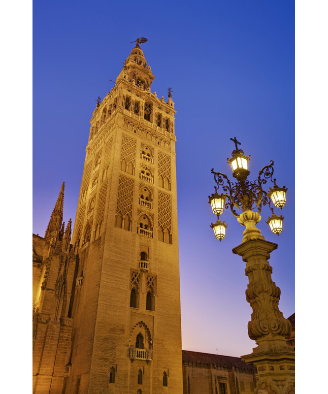 Cathédrale de Séville et Giralda, H 18 po x l 12 po