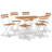 Alliene 6 - Person Acacia Patio Dining Set with Rectangular Table-1026126249