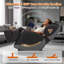 Fauteuil de massage complet et inclinable, fauteuils de massage Zero Gravity, 10 rouleaux fixes, coussins gonflables, chauffage, massage des pieds, modes automatiques, haut-parleur Bluetooth et écran tactile pour la maison et le bureau