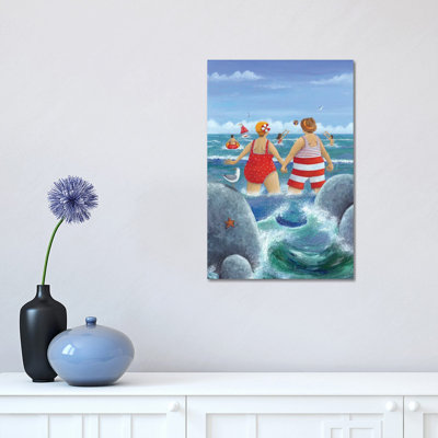 I Do Like To Be Beside The Seaside by Peter Adderley - Wrapped Canvas Print