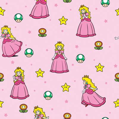 Super Mario Princess Peach Peel and Stick Wallpaper