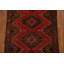 Tapis de couloir rouge unique en laine noué à la main de style années 1970 de 3 pi 8 po x 8 pi 11 po Reyanshi