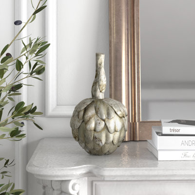 Sculpture en argent artichaut Auriana