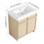Ensemble de meuble-lavabo mural moderne 30 po avec lavabo en céramique