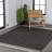 Alda Modern Minimalist Mingled Solid Black/Cream Indoor/Outdoor Rug-1818536728