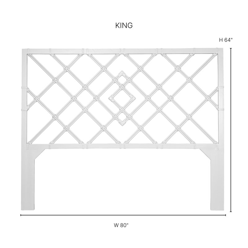 Darien Open-Frame Headboard, King, Black