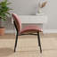 Chaise de style trépied Mid-Century moderne, conception d'un seul côté, tissu rose / rose cendré + finition noyer, dossier confortable, indispensable pour les loisirs