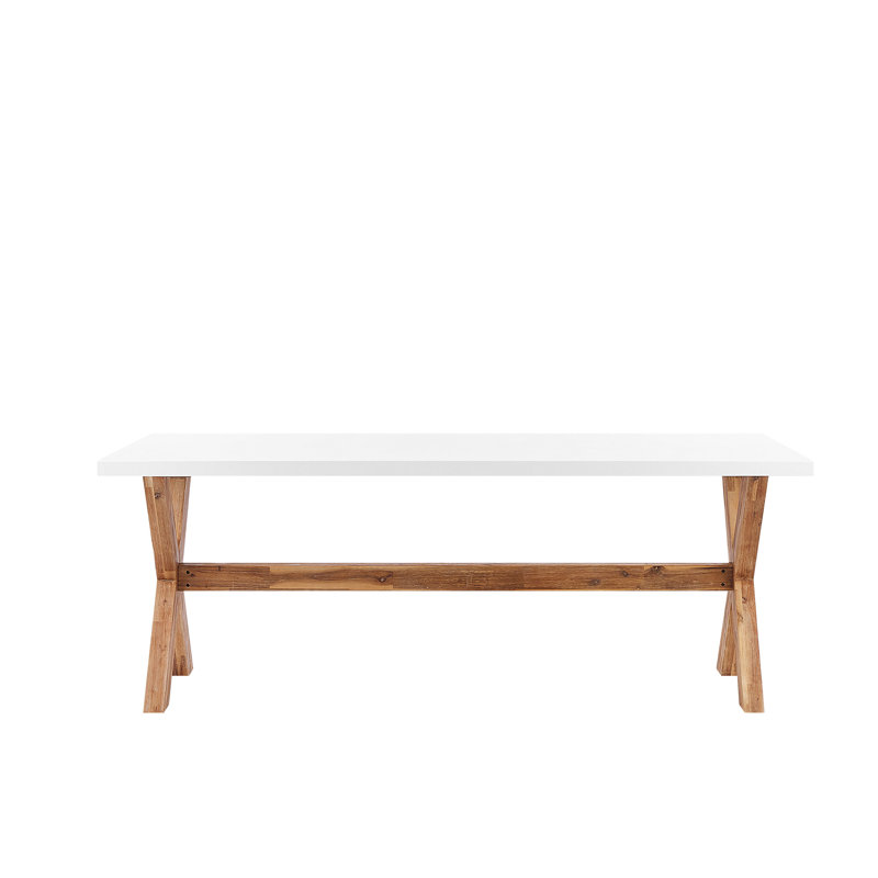 Valladares Rectangular Outdoor Dining Table , 200cm cm W 100cm cm D, White