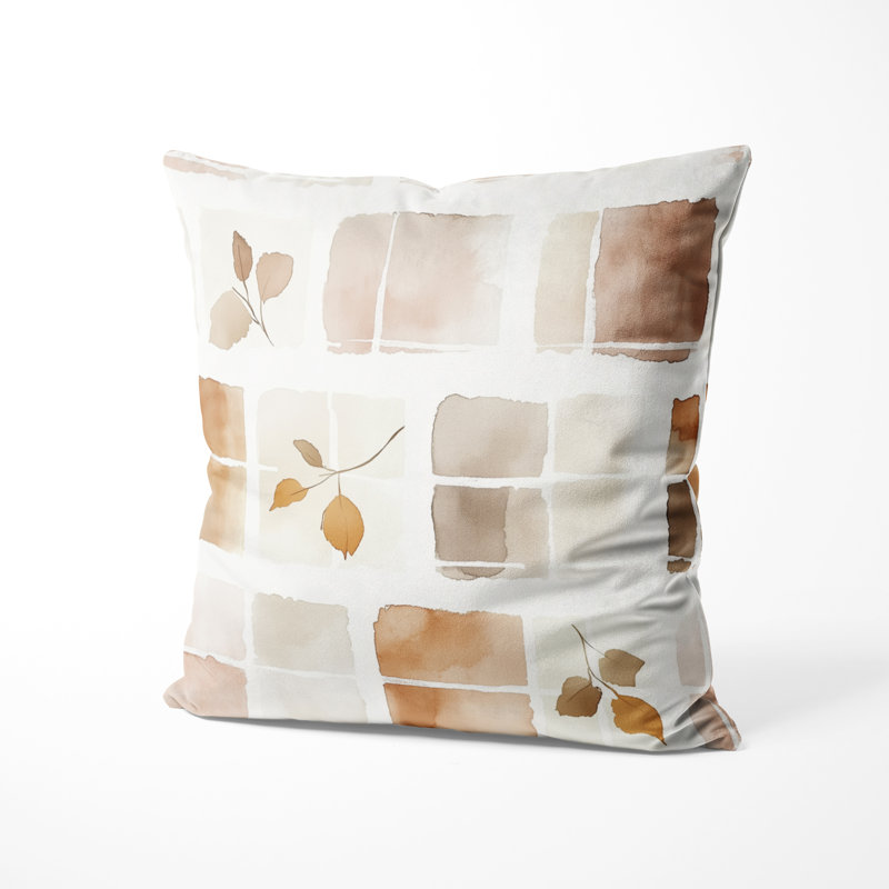 Coussin Plaid, H 18 po x l 18 po