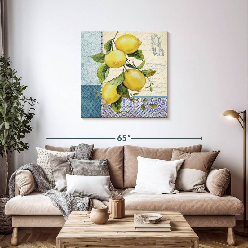 Patchwork Lemons I, 36" H x 36" W