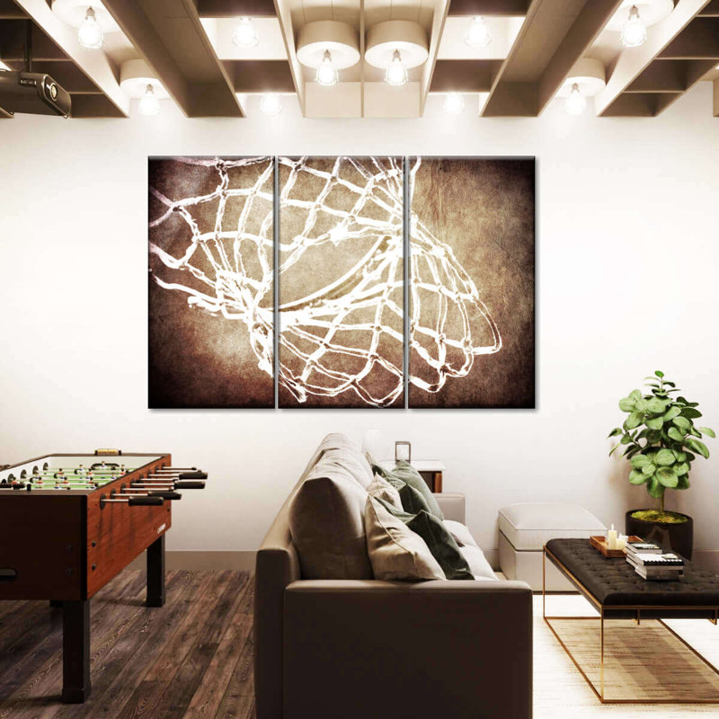 «Basketball Net» sur toile, par 3 pièces par S, H 74 po x l 48 po x P 1,25 po