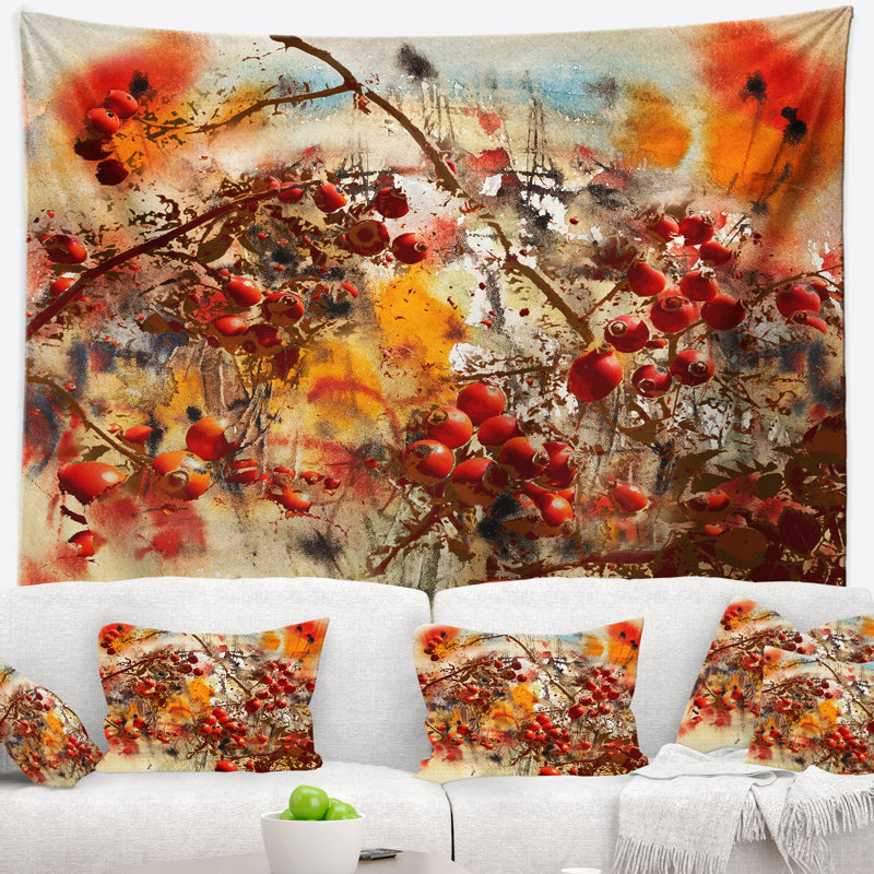 Tapisserie florale Brier Rose, H 50 po x l 60 po