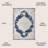 Amee Ornate Medallion Modern Ivory/Navy Rug-1044855309