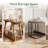 Farmhouse Narrow  Rectangle Side Table, Solid Wood End Table With 2-tier Storage-300707511-295733405