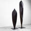 Objet décoratif noir en bois massif + fer-128966745