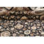 Tapis noir noué à la main de conception unique 9 pi 1 po x 12 pi 4 po Lumnie