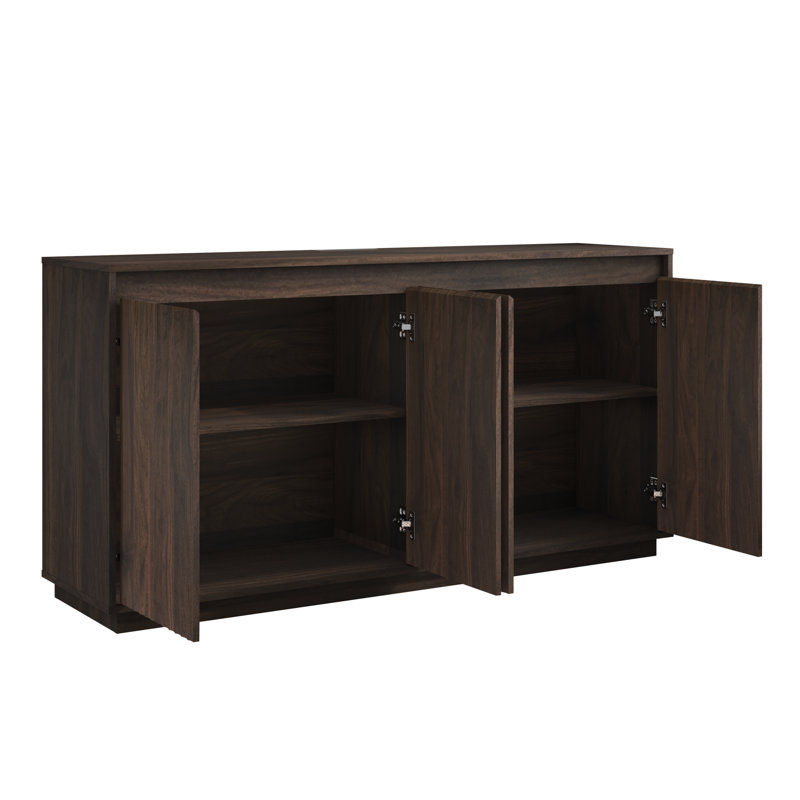 Buffets et buffets électriques, rangement moderne en bois de noyer pour la cuisine