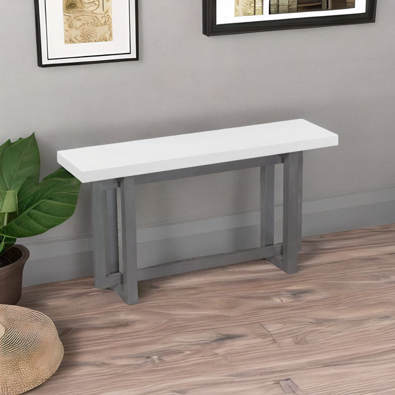 Console contemporaine, Blanc / Blanc, Gris