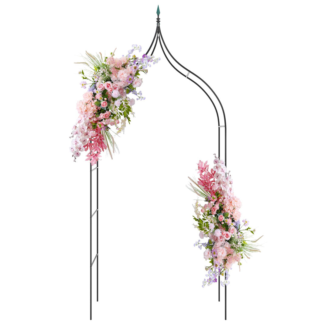 125cm W x 38cm D Metal Arbour in Black
