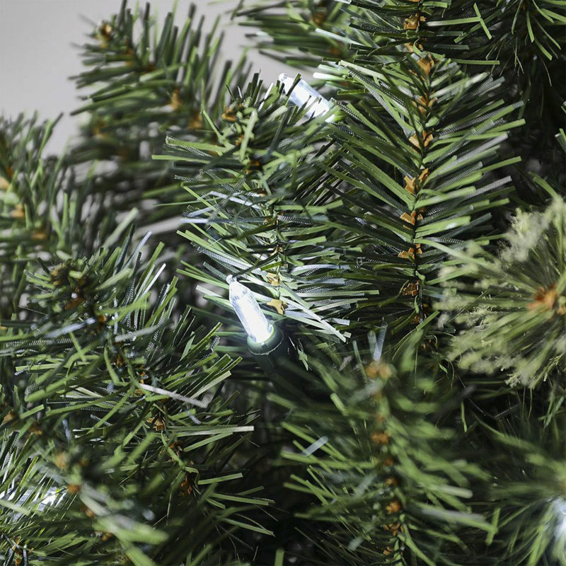 Couronne de Noël artificielle 72 pouces pré-éclairée avec 320 lumières DEL blanches