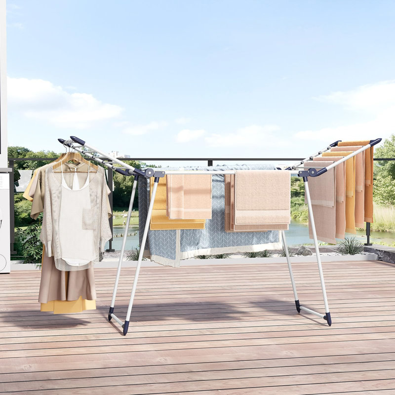 Winged Clothes Drying Rack, White