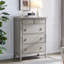 Armoire 31,50 "à cinq tiroirs en bois massif gris