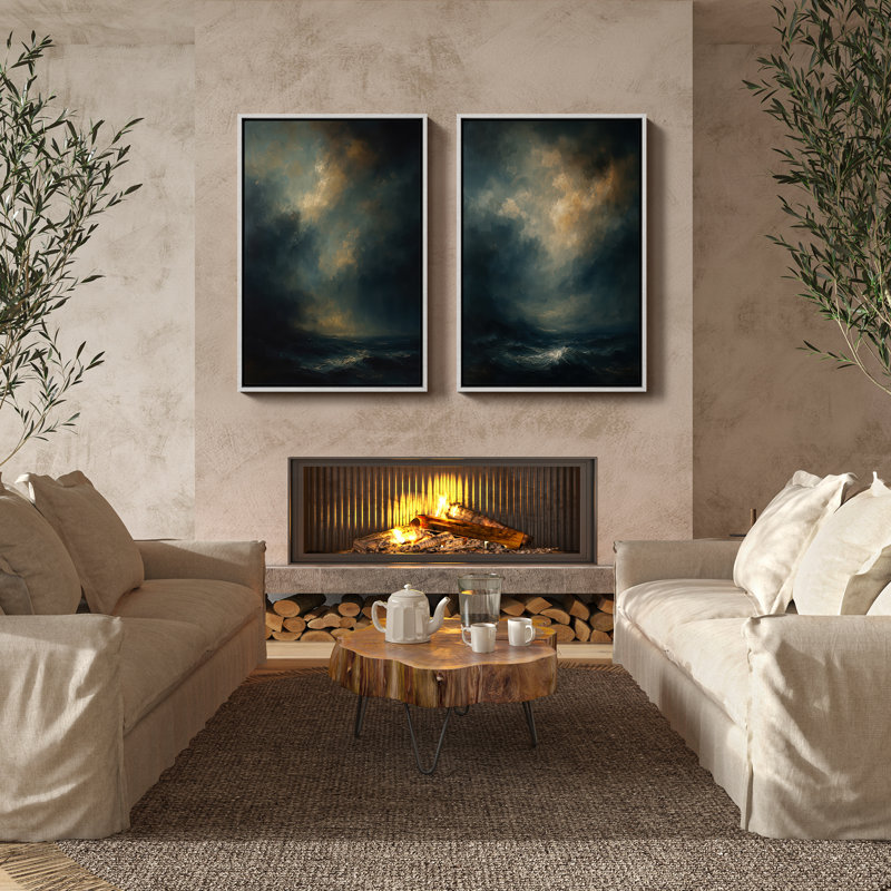 Art mural encadré, rétro, antique, classique pour chambre à coucher - 24 po x 36 po x 2 panneaux, H 36 po x l 24 po, Blanc