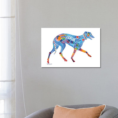 Greyhound Rescue 1 Piece Wall Art on Canvas