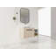 Meuble-lavabo flottant de 36 po au design moderne avec lavabo d'art en céramique, plaque de pierre plate et petites tablettes de rangement, porte à fermeture douce, ensemble KD-125515441