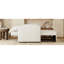Lit gigogne convertible 3 en 1, réglable, coussins, lin haut de gamme, fauteuil-lit à structure en bois, structure blanche et en métal, idéal pour un appartement