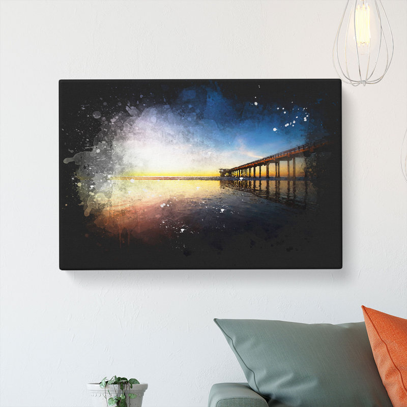 Pier In San Diego - Wrapped Canvas, 50cm H x 76cm W x 3cm D