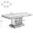 63" Dining Table, Rectangular Kitchen Table with Geometric Relief for 4-6