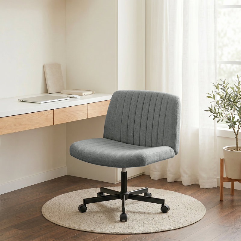 Fauteuil de bureau Keyri Criss Cross, Gris, Roue simple, Tissu