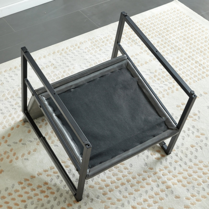 Fauteuil de conférence en similicuir Rouidate, Gris clair