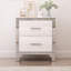 Élégante table de chevet ultrabrillante avec poignée en métal, table de chevet à miroir avec 2 tiroirs pour la chambre à coucher et le salon-1068457760