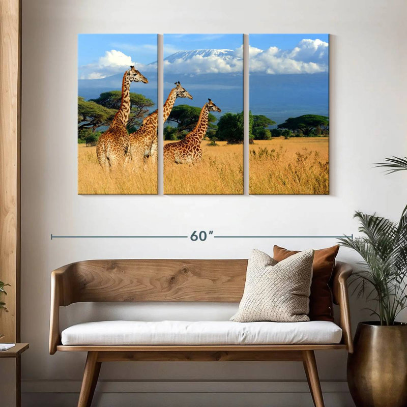 Alvord Dallying Giraffes, H 32 po x l 50 po