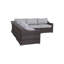 Ensemble de patio modulaire en osier de rotin 5 pièces avec coussins confortables-549857198