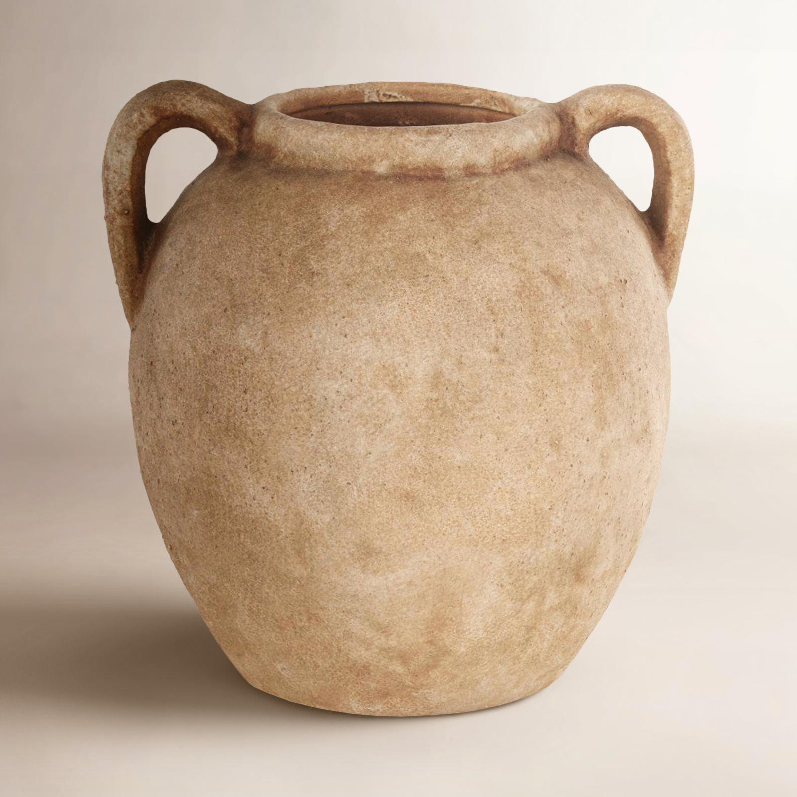 Ceramic Table Vase, Light Brown