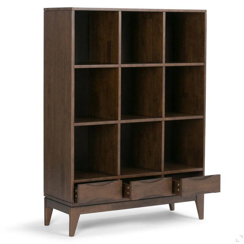 Rangement cubique avec tiroirs Harper, Marron foncé